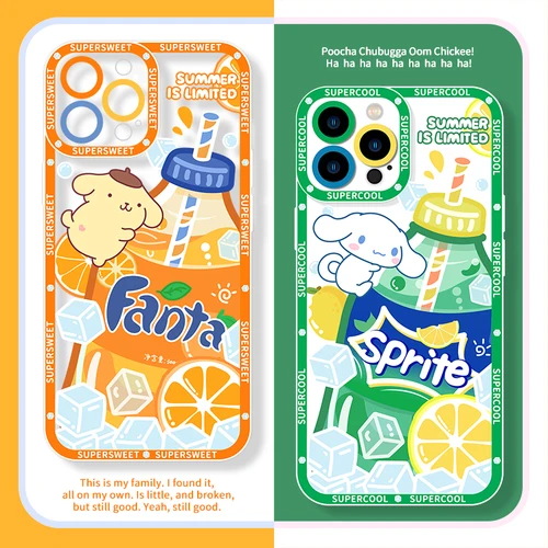 시나모롤 폼푸린 과일 소다 음료 케이스, OnePlus 8 8 8T 9 10 Pro 11 9R 9RT Nord Ace 2 2V One Plus 1 + 10 Pro 1 + 11 1 + Ace2 커버