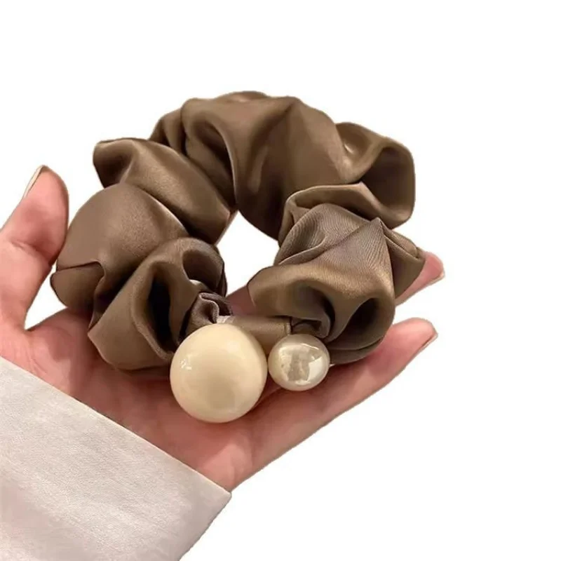 الحد الأدنى لؤلؤة Scrunchie الشعر Tie2025New العصابات الشعر المرنة النساء العلاقات الشعر الأنيقة عالية الجودة العصابات الشعر