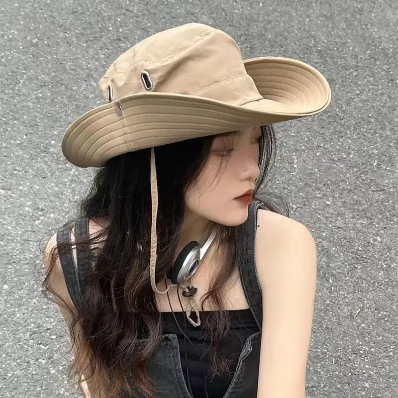 

Women Bucket Hat Outdoor Fishing Hiking Sunshade Sun Hat Fisherman Hat Foldable Snapback UV Protection Male Safari Cap