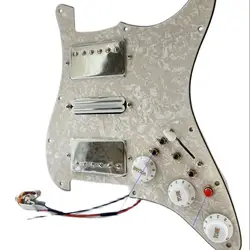 Upgraded Rare Guitar Pickguard Pickups HSH humbucker Pickups Guitar Wiring Harness Single Cut Pots for ST Guitar