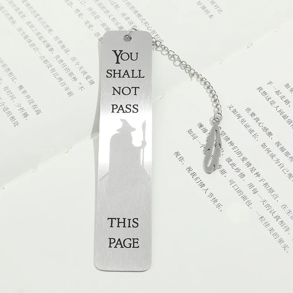 Stainless Steel Wizard Bookmark Corrosion Pattern Reading Lovers Bookmark Engrave Exquisite Festival Gifts for Students Teachers