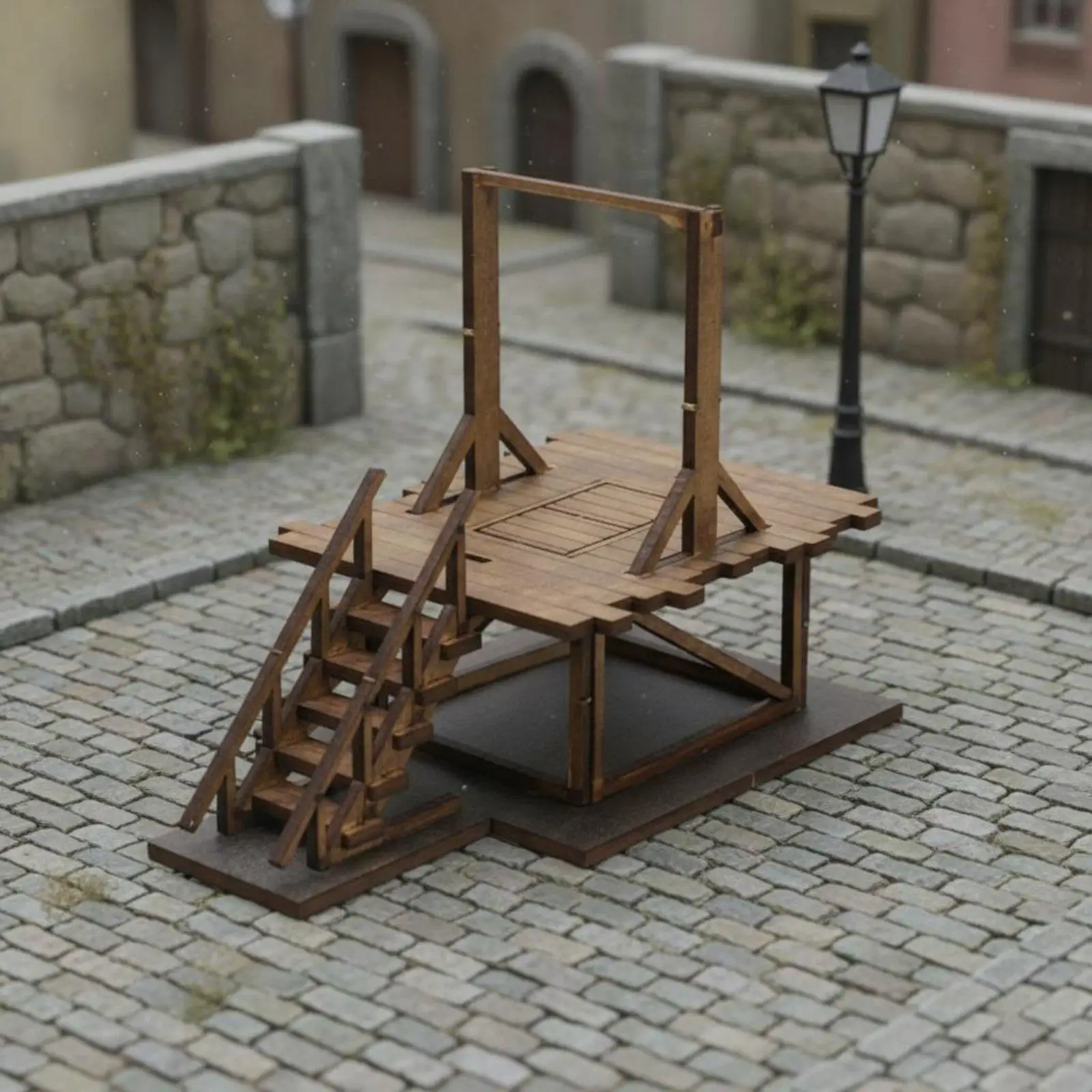 Buildable Old West Town Diorama Set Wood Components for Miniature Gaming Scenery and Hobby Decor