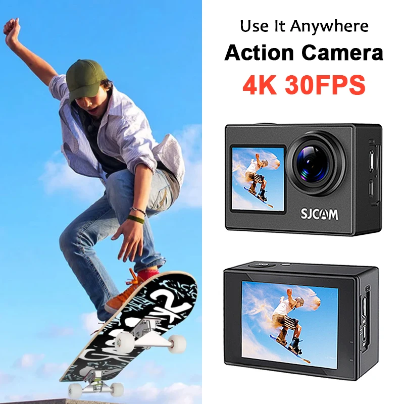 SJCAM SJ4000 Dual Screen 4K Waterproof Action Camera 170° Wide Angle WiFi Anti-Shake