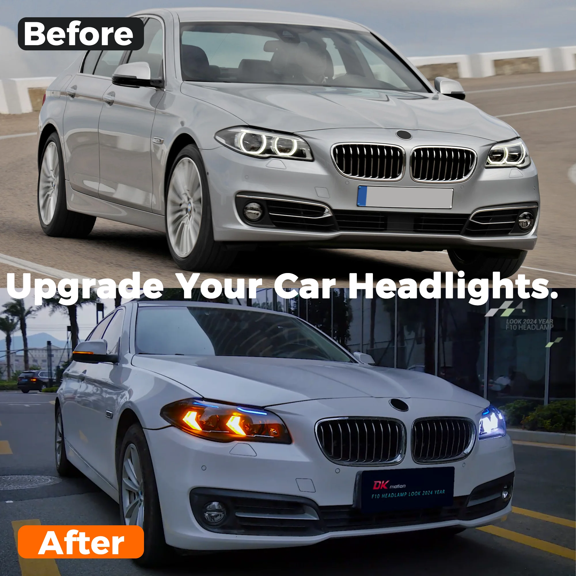 Car LED Headlight for BMW 5 Series F10 2011-2013 2014-2017 520-523-525-528-530-535Li,Dynamic startup（AFS systems not fit)