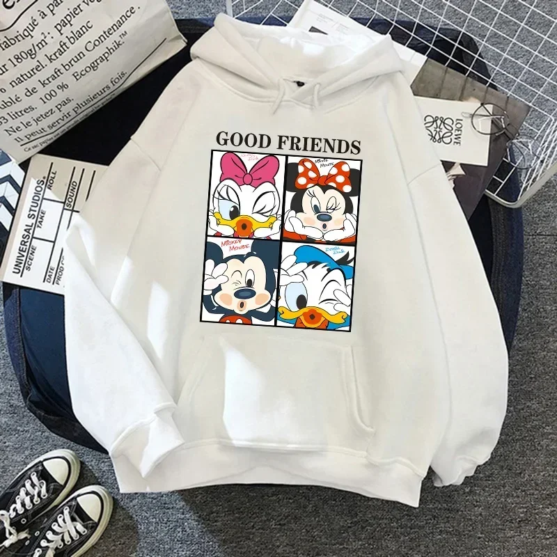 Funny Graphic Hoodies Mickey Mouse Kawaii Woman Clothes Cartoon Harajuku Women\'s Sweatshirts Autumn Winter Female Pullover Tops