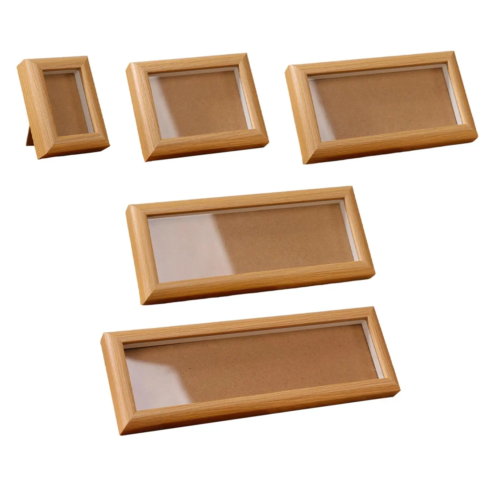 Multifunctional Photo Frame Plastic Glass Paper Picture Holder for Aesthetic Desk Decor and Living Room