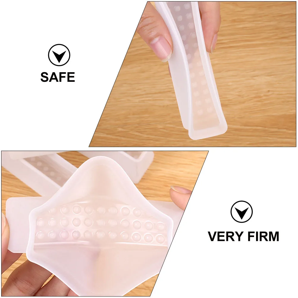 

4Pcs Bed Feet Base Pads White Square Shaped Anti-Slip Durable Wear-Resistant Furniture Protector Bed Foot Mat Table Foot Mat