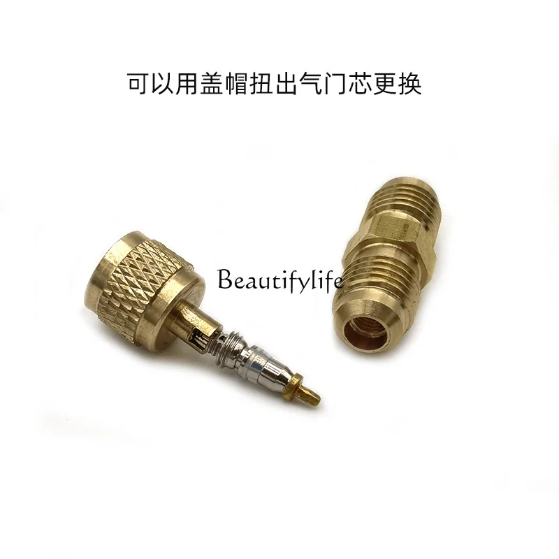 Koelkast Niet-Lassen Fluoride Poort, Vriezer Eenrichtingsklep, Procespoort 6Mm Koperen Pijp Expansieverbinding, Vloeibaar Mondstuk