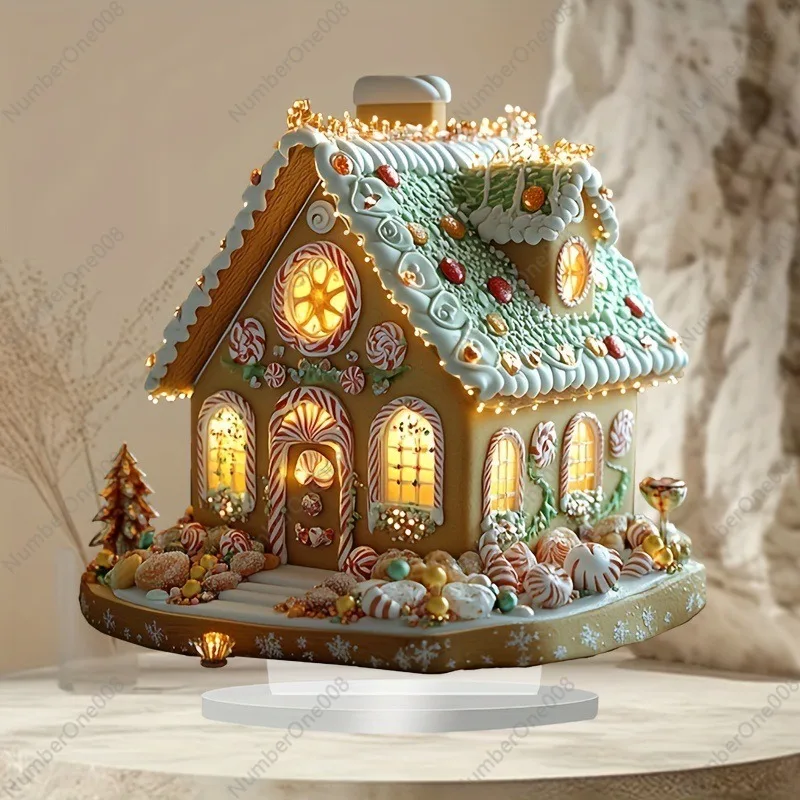 Bohemian Versatile English Decorations Office Cafe Tabletop Gingerbread House