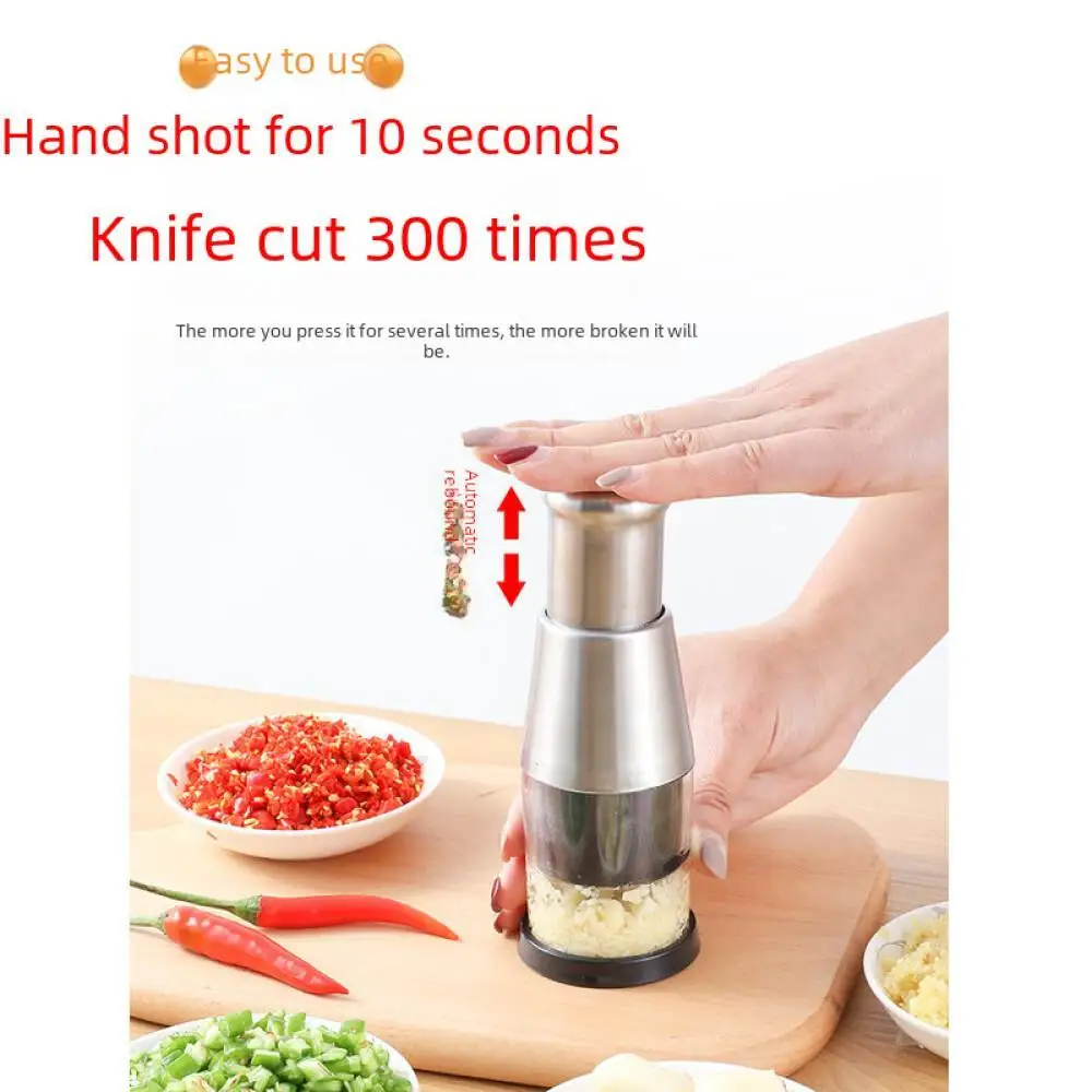 Stainless Steel Garlic Masher Household Kitchen Hand Pressed Garlic Crusher Vegetable Cutter Artifact Wholesale Price