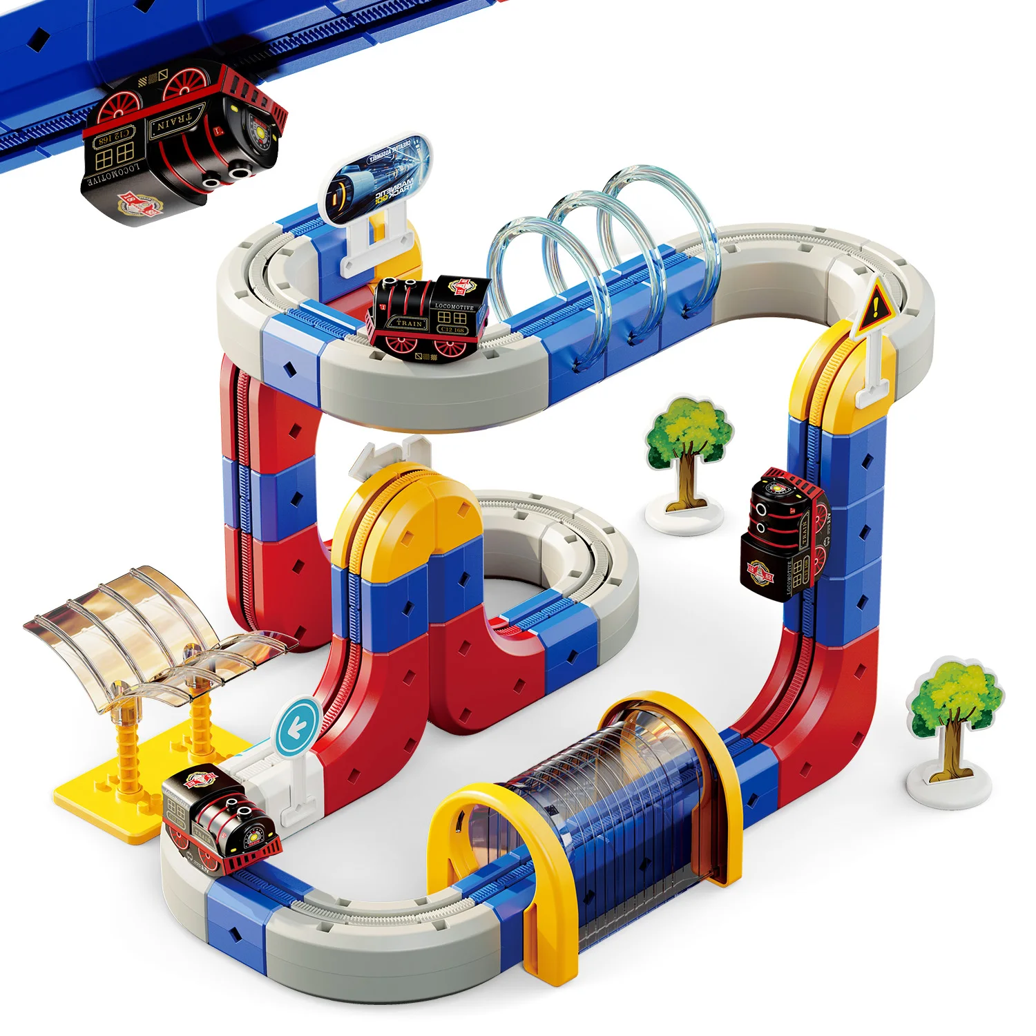 Toy Train Track Set - New Anti-Gravity Magnetic Attraction Track Train