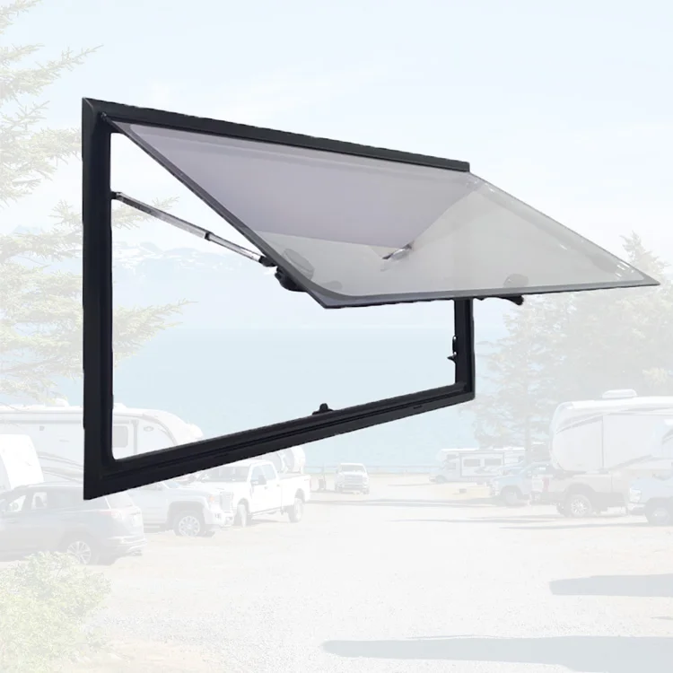 

New Aluminum Alloy Caravan Window RV Accessories Rv 23 Right Angle Window An-ti UV Acrylic Window 350*280mm