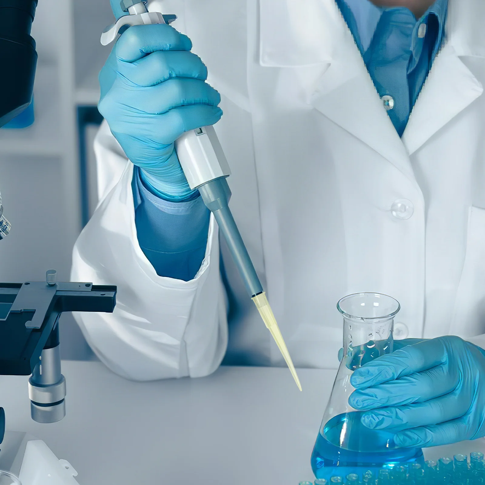 

1000Pcs Disposable Pipette Tip High Precision Liquid Pipettor Easy Attach Remove for Scientific Experiments