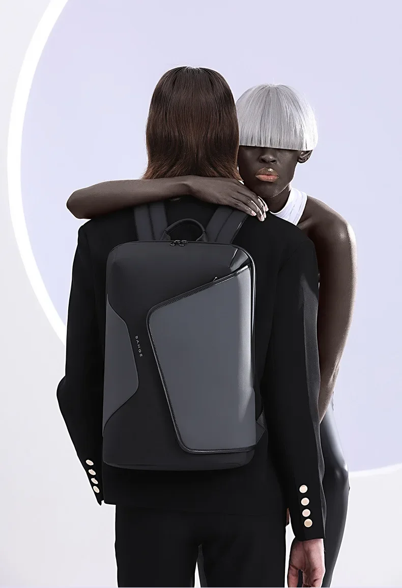 BANGE Business Backpack with External USB Port Anti Splashing Water Travel Backpack
