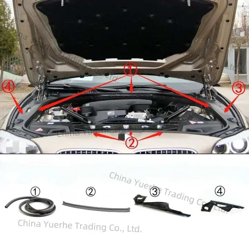 

Опора петли двигателя, крыло под капотом, резиновая уплотнительная лента для BMW F10 F18 520i 523i 525i 528i 535i 11-17