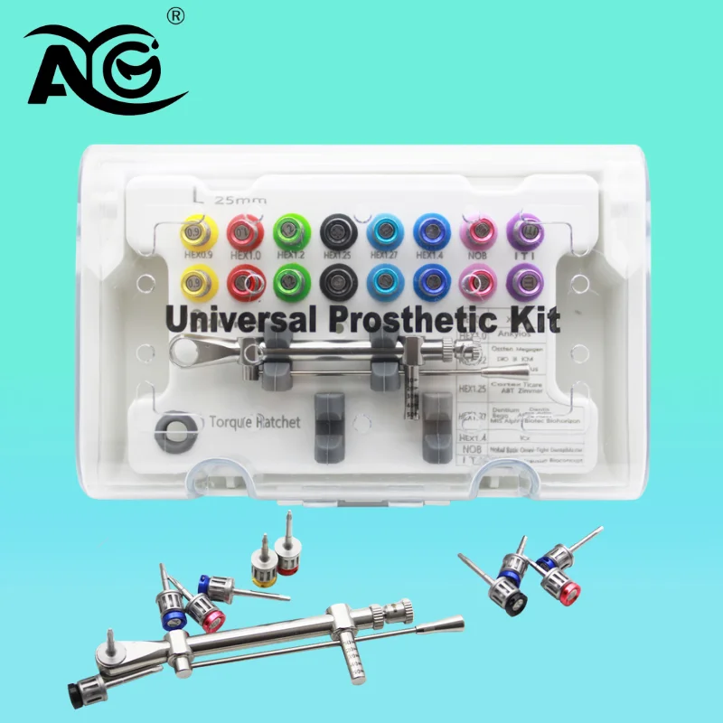 

High Quality Screwdriver Tools Dental Implant Torque Wrench Ratchet 10-70NCM with Drivers & Wrench Kit