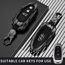 Fit for Hyundai Car Smart Key Case Cover Chain Shell Ring for Solaris, Sonata, Hybrid, Grand NEXO, NX4, New Santa I30, IX35,Ix45