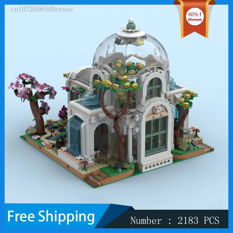 Botanical Garden MOC Building Blocks Urban Architecture Landscape Model DIY Bricks Christmas Present Streetscape Assembly Toys