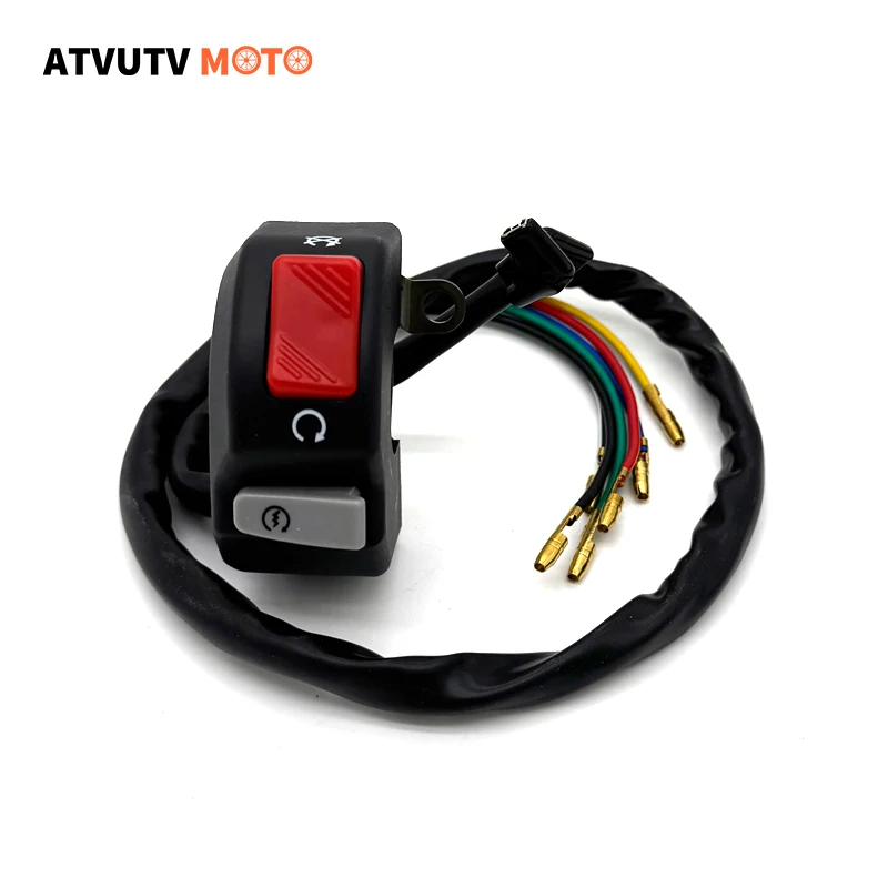 22mm Motorcycle Switches Handlebar Headlight Horn Start Switch ON OFF Button For Motorbike ATV Electric Bike Scooter E-bike