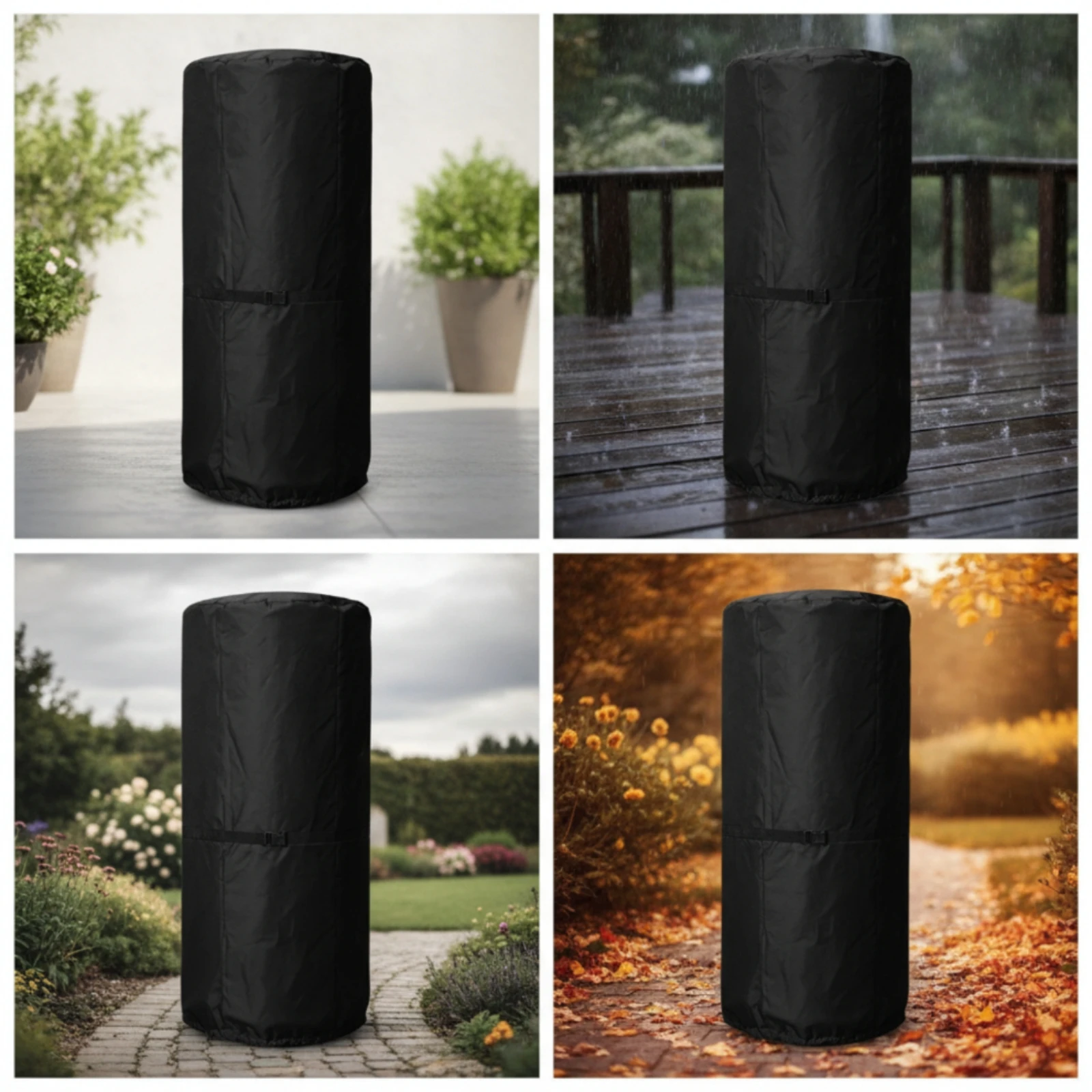Patio Heater Cover with Storage Bag Dustproof Patio Heater Cover Resistant Long-Lasting for Homeowners, Garden, Backyard