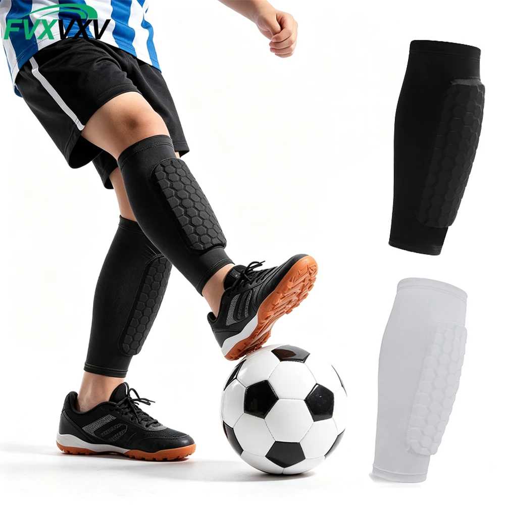 1PCS Soccer Shin Guards Shin Pads for Kids - Calf Compression Sleeve with Honeycomb Pads,Support for Shin Splint Baseball Boxing