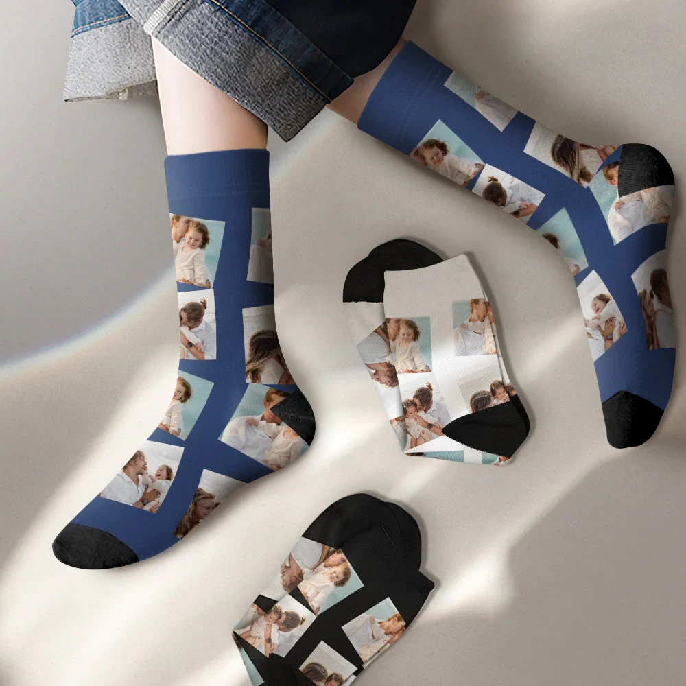 Custom Photo Socks Multi-map Fashion Men/Women Socks Casual Funny Novelty DIY Personalized Photo Logo Pet Long socks Gifts