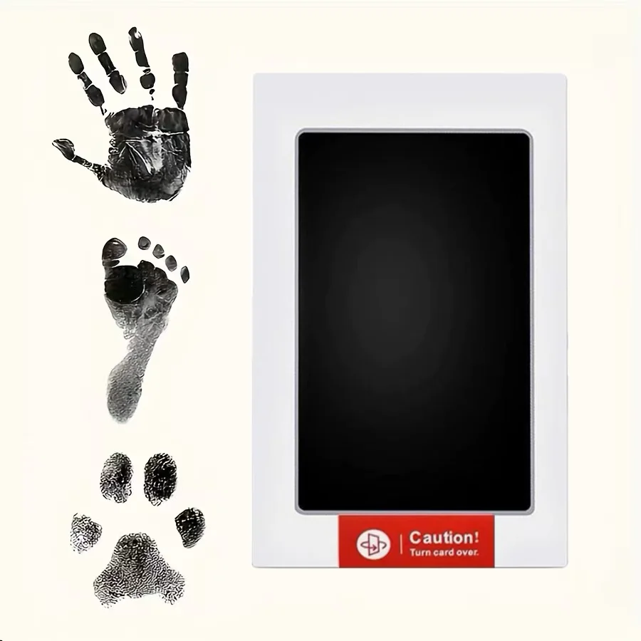 1 Set Baby Handabdruck Fußabdruck Stempelkissen Sicher Ungiftig Berührungslose Hautfreundliche Tintenlose Stempelkissen-Sets Haustier Katze Hund Pfotenabdruck Souvenirs Geschenke