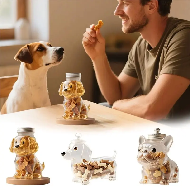 AC23-حاوية تخزين المواد الغذائية متعددة الوظائف للمطبخ، برطمان زجاجي شفاف لطيف ومقاوم للرطوبة #2