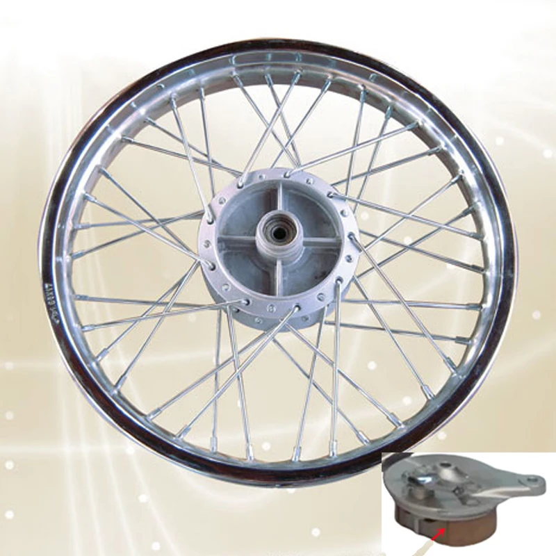 Juego completo de radios y llanta de motocicleta para Suzuki Haojue Jingcheng Qjmotor 100cc-250cc, delantera 1.40-18, trasera 1.60-18, llanta para frenos de tambor