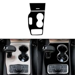 2 Pcs Gear Shift Panel Covers for Jeep Grand Cherokee 2014 2015 Soft Plastics Glossy Piano Black Car Interior Accessories