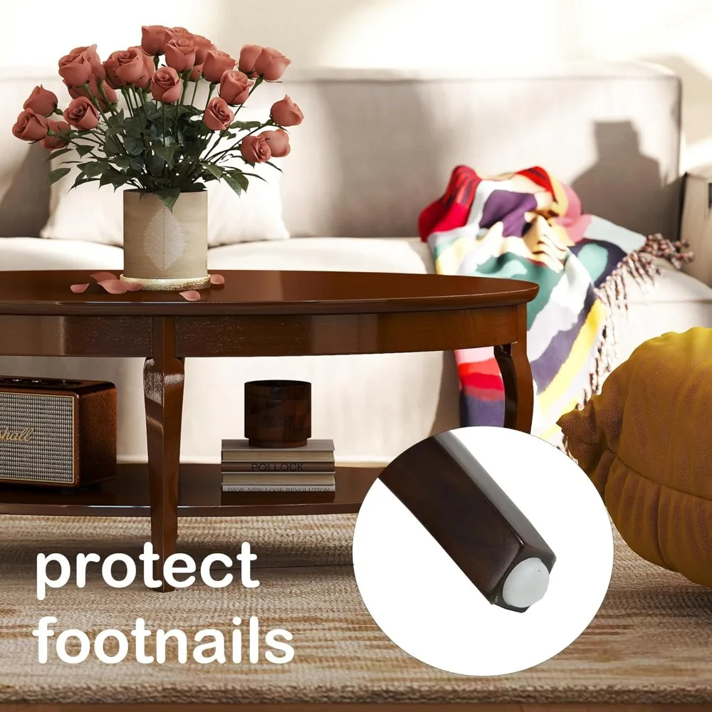 Coffee Table with Storage Oval Solid Wood Coffee Table Antique Farmhosue Living Room Table Rustic Center Table for Living Room G