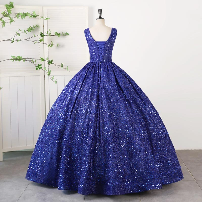 فساتين حفلات لامعة ترتر لامع 15 فساتين Quinceanera فساتين حفلة عمرها 15 سنة لون Quinceanera مخصص #6