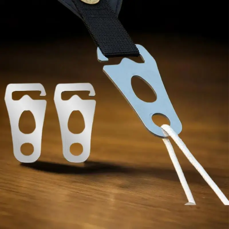 مشبك رياح قوي من الفولاذ المقاوم للصدأ؛ أداة تعديل الخيمة؛ مشبك حبل التخييم؛ ملحق خيمة بعقدة سريعة للتثبيت