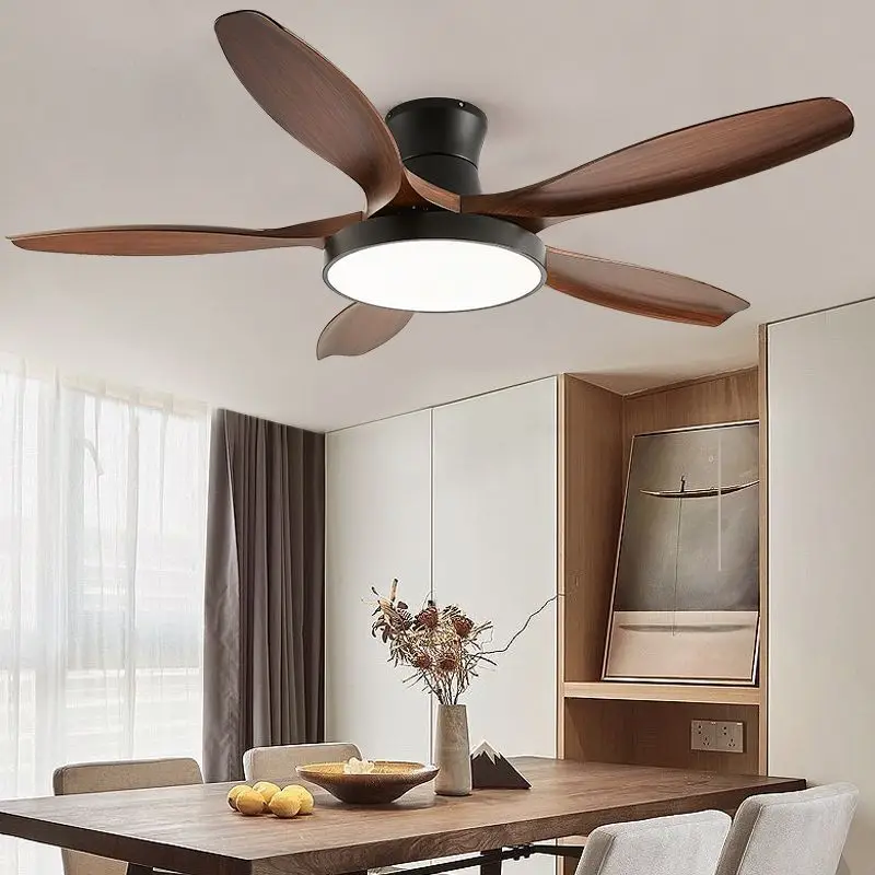 Large Simple Ceiling Fan With Light High Low Floor Loft Modern Nordic Led Fans Lamp Living Room Remote Control DC Motor Fans