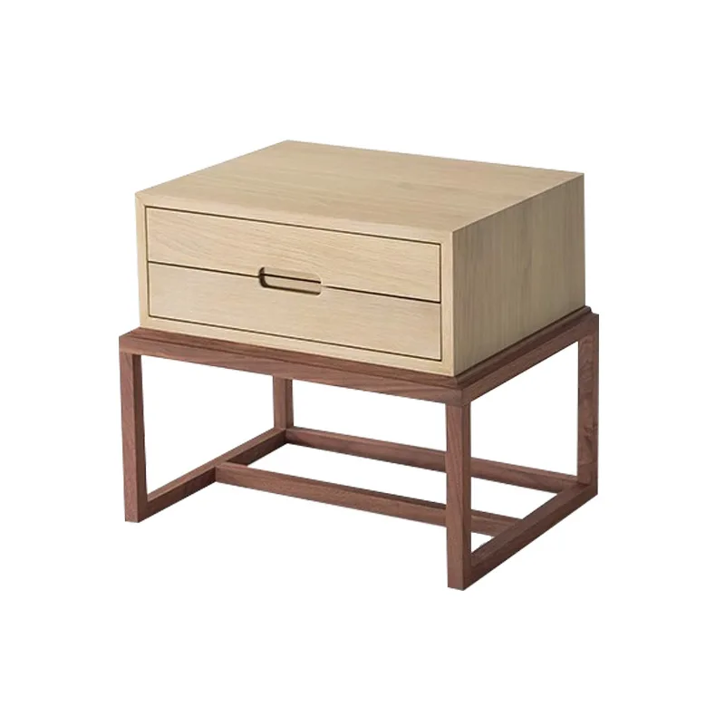 

American retro bedside table North American black walnut solid wood cabinet Home