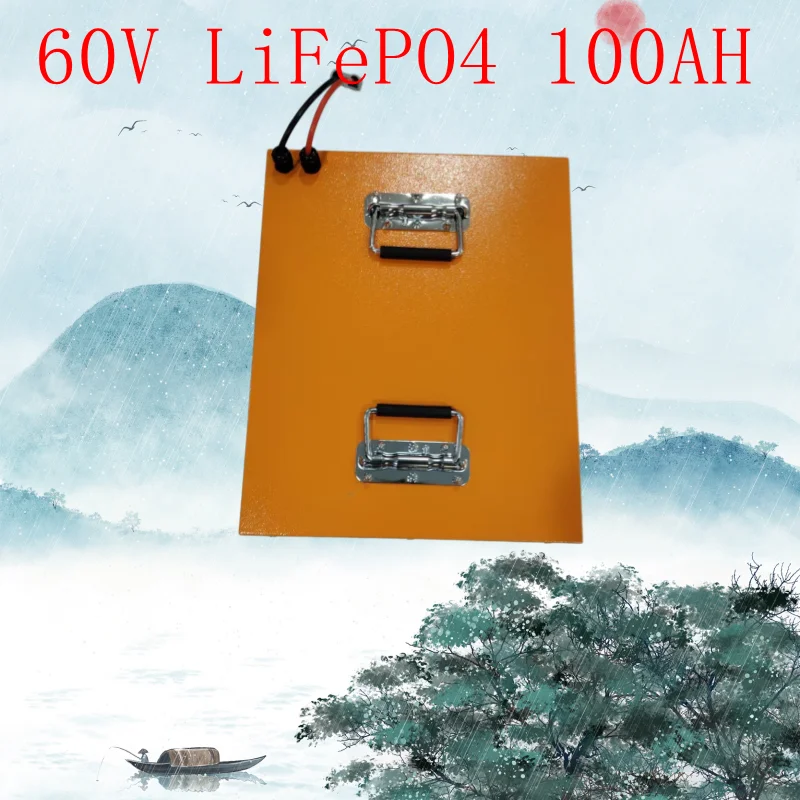 60V 100Ah LiFePO4 Battery Pack for Solar Golf Cart RV Storage Boat Built-in Bluetooth BMS Lithium Iron Phosphate