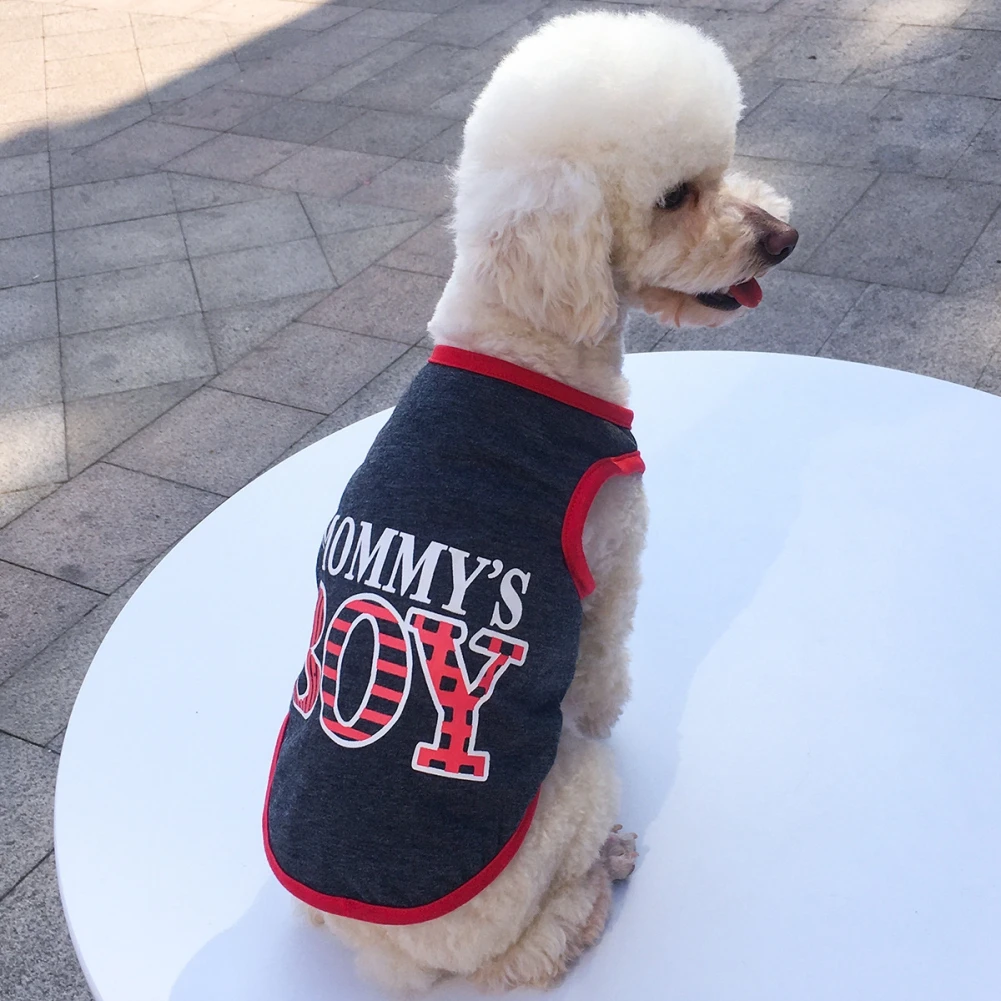 Vestiti estivi per cani stampa di lettere maglia sportiva traspirante per cani vestiti da basket t-shirt per cuccioli camicie per gatti per cani di