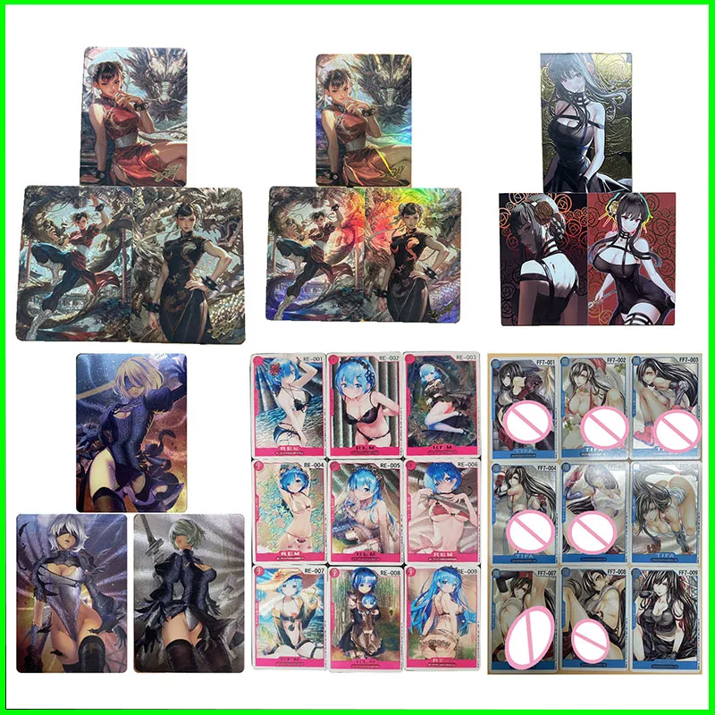 

Wife Cards Collectible Cards Boys Games Toys Table Games Birthday Gifts DIY Anime Rem Tifa Lockhart Chun Li Premium Flash Cards