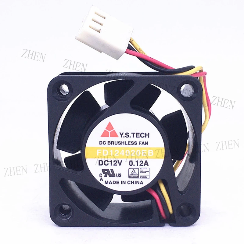 S New for Y.S.TECH FD124020EB 12V 0.12A 3pin cooling fan#QW