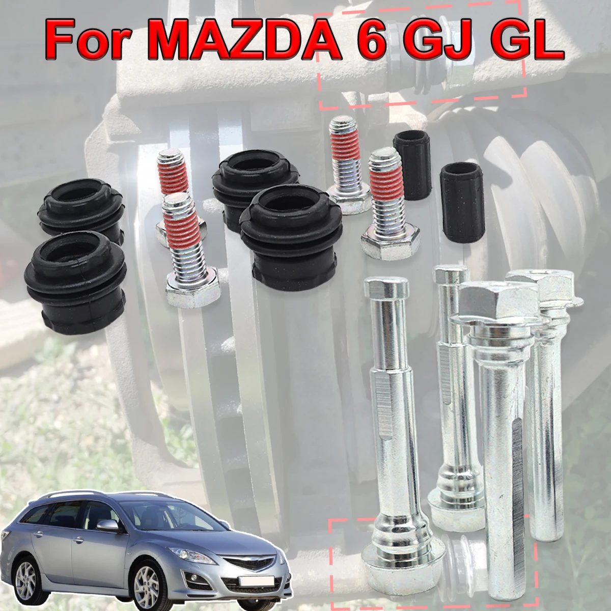 

Rear Left Right Brake Caliper Cylinder Slider Guide Pin For Bushing Boot Seal Repair Kit For MAZDA 6 GJ GL 2012- ELECTRONIC H/B