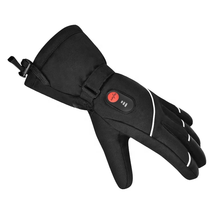 Carbon Fiber Li-ion Rechargeable Battery Heated Waterproof Ski Glove