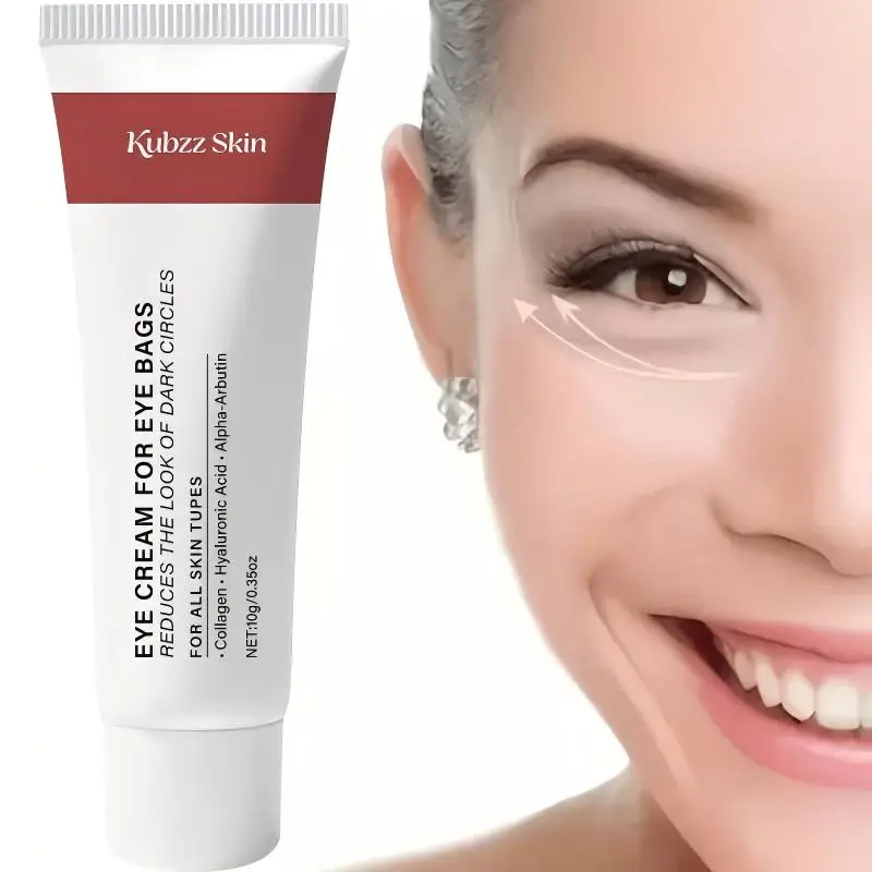 Firming Eye Cream to Reduce Dark Circles, Collagen and Hyaluronic Acid for Hydration, Reduces Eye Bags and Fine Lines, Lifts and Firms, 10g Portable Travel Size, Unisex, Moisturizes the Eye Area, Suitable for Dry and Sensitive Skin
