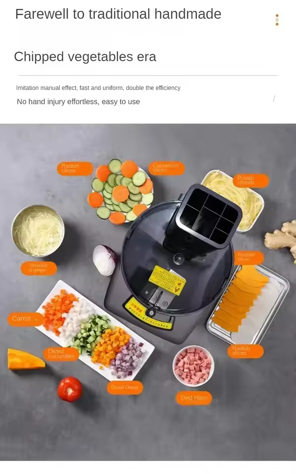 상업용 슬라이서 작동 예시