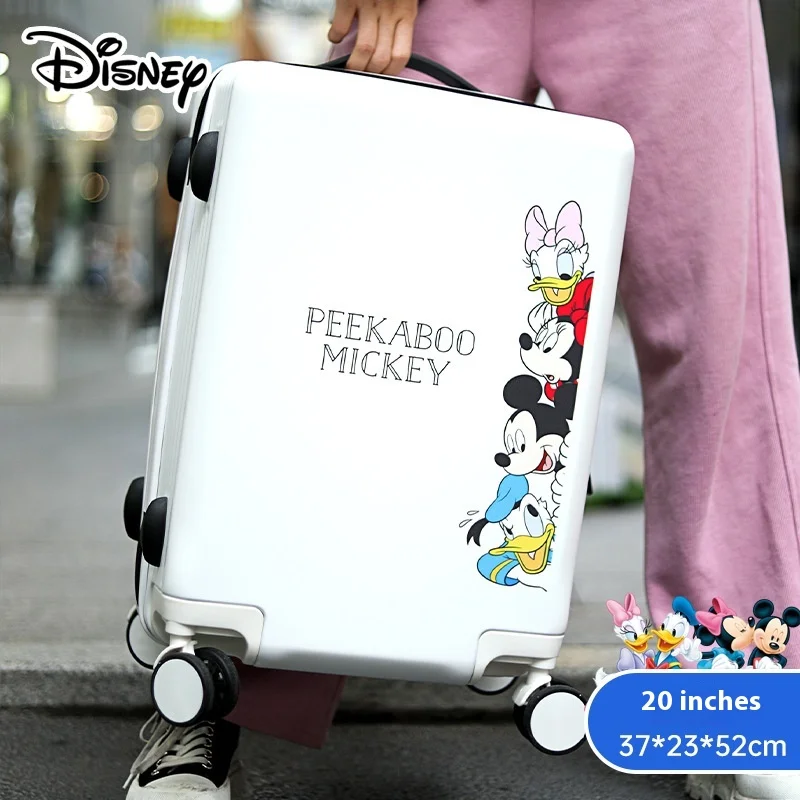 Disney Cartoon Merchandise Mickey Family Small Suitcase 20/24 Inch Carry-on Trolley Case Password Travel Case