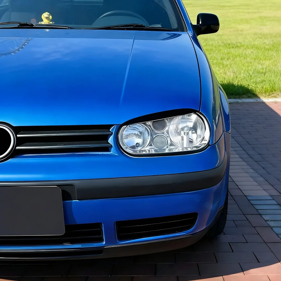 For VW Golf MK4 Golf 4 1997-2005 2Pcs ABS Glossy Black Headlight Eyebrow Eyelids Headlamp Cover Trim Tuning Accessories Body Kit view 5