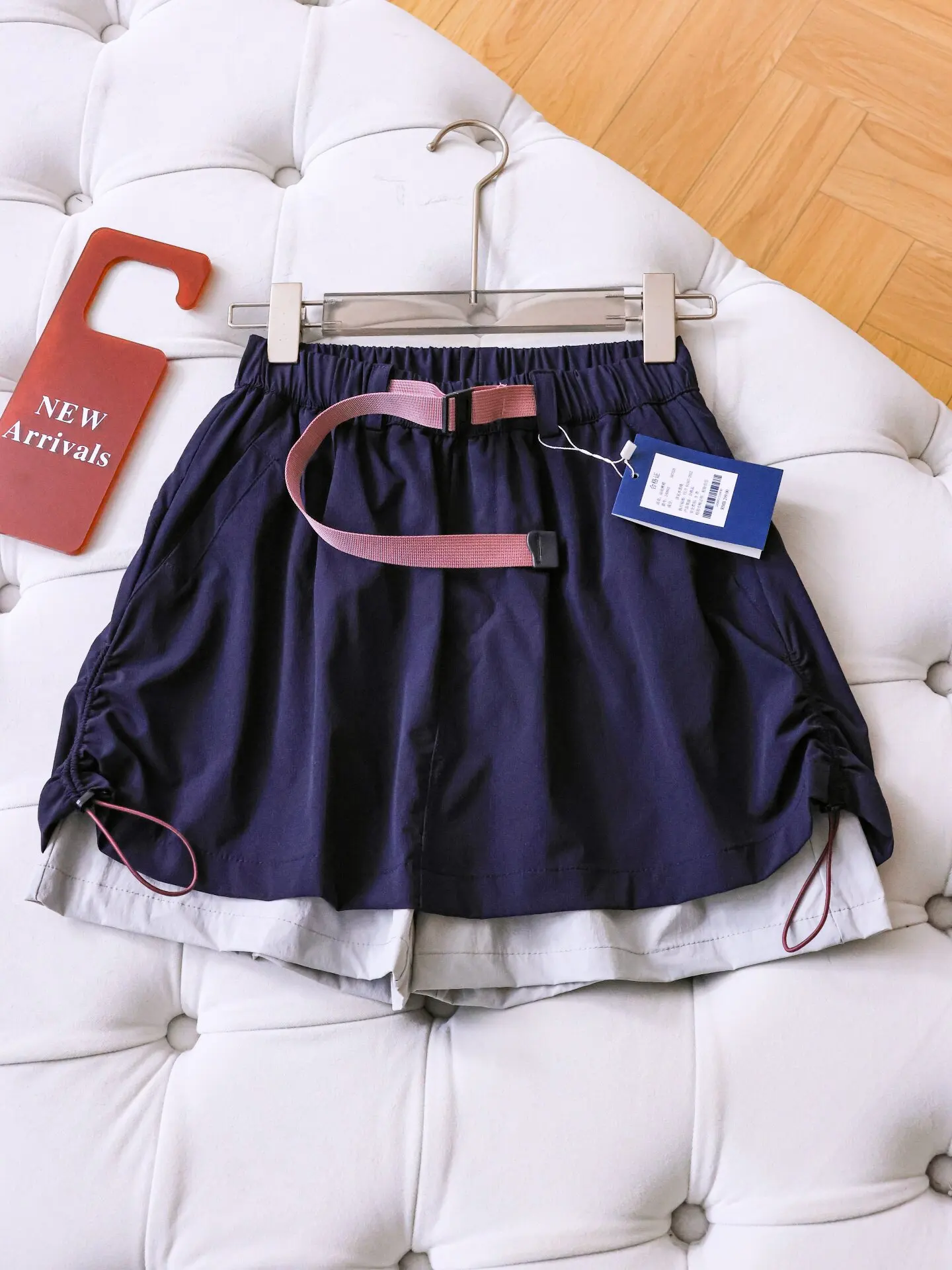 Outdoor Mountain Elastic High Waist Lightweight Breathable Quick Dry Cycling Sport A-Line Skirt Pants Women Shorts E025
