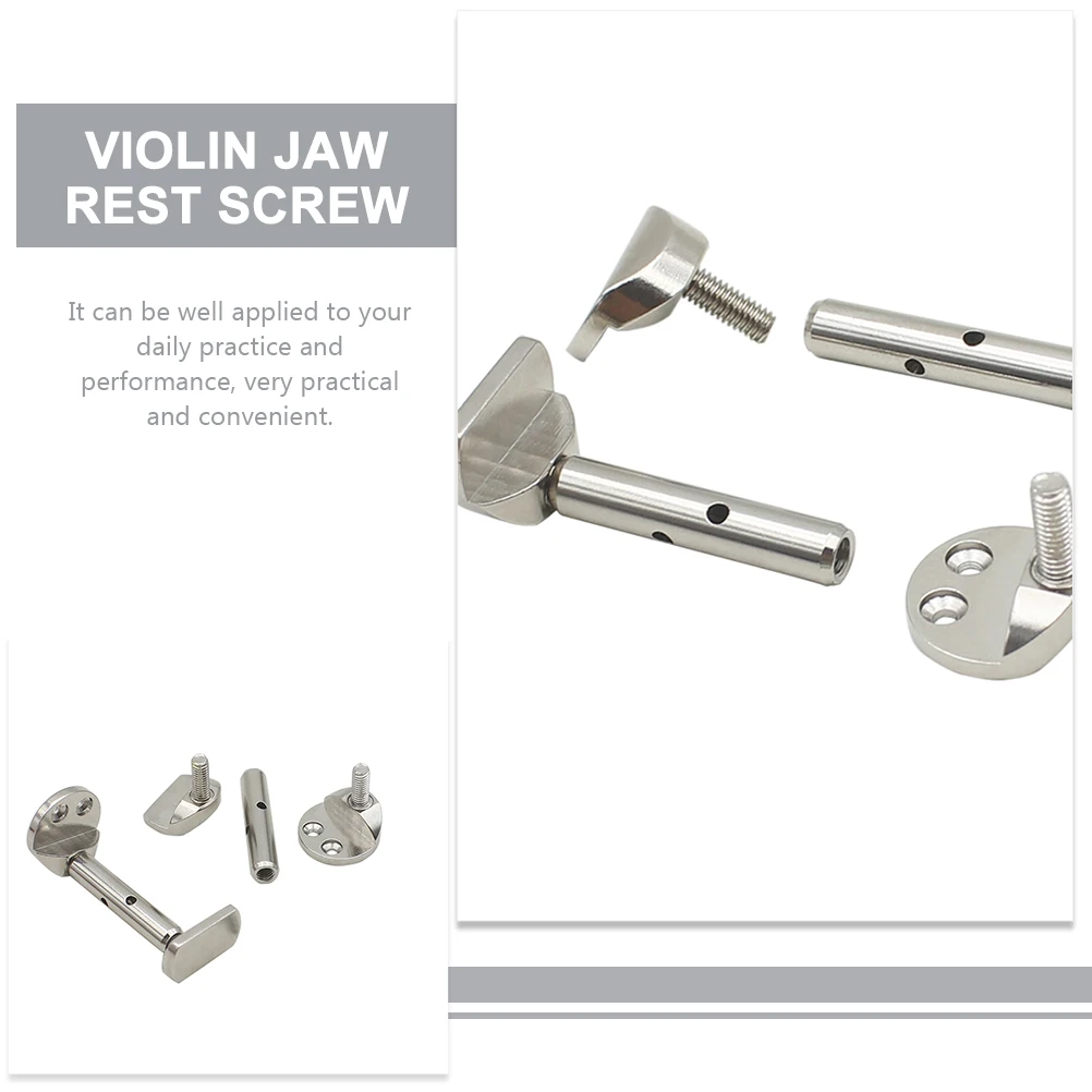 

2Pcs Violin Chin Rest Screws Smooth Polished Surface Resistant to Wear for Long Lasting Usage Chin Rest Clamps Accessories