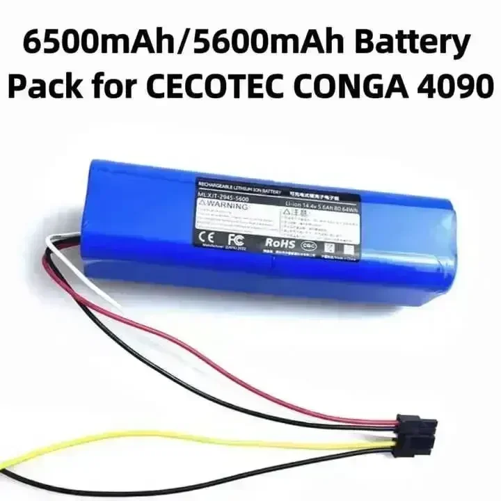 

New 14.8V 9800mAh INR18650 MH1-4S2P-300S Robot Battery For Cecotec Conga 5090 5490 4090 3090 Robotic Vacuum Cleaner