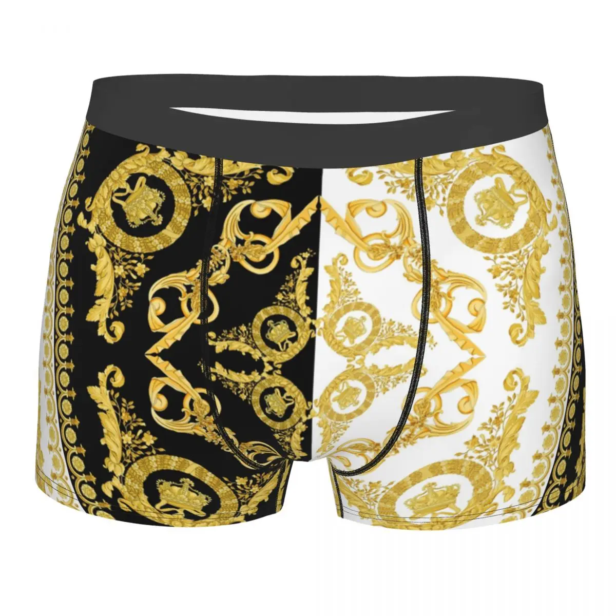 

Cool Baroque Greek Ornament GoldenMeander Meandros VINTAGE Boxers Shorts Underpants Men's Breathbale Briefs Underwear