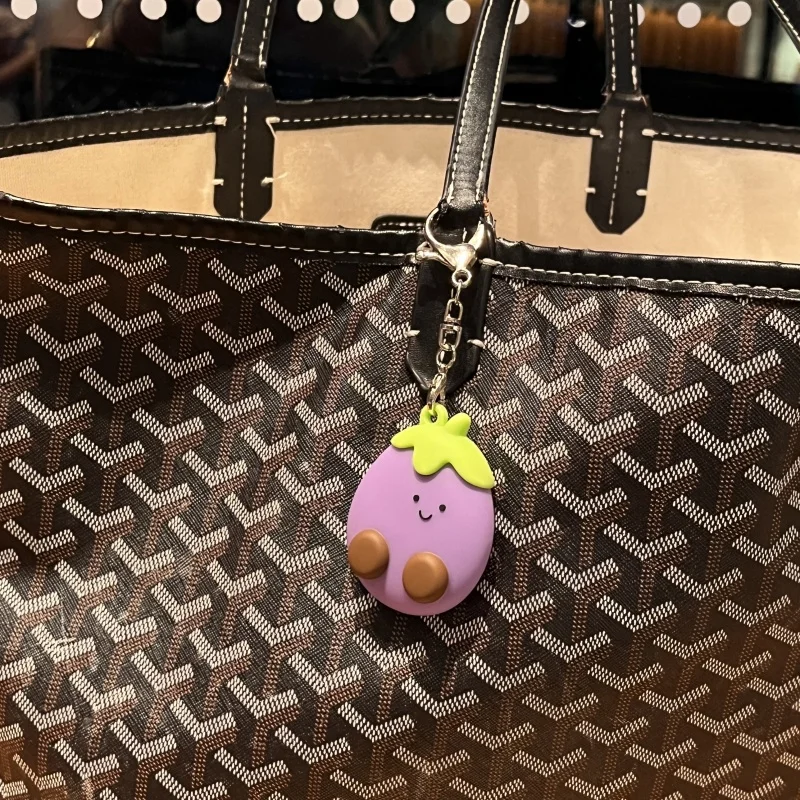 For Samsung SmartTag 2 Case 2023 New Protector Cover Cartoon Cute Eggplant Shark Pattern Soft Silicone Shell Skin Cover